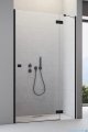 Radaway Essenza Black Dwj drzwi wnękowe 80cm prawe szkło przejrzyste 1385012-54-01R
