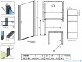 Radaway Nes 8 Black Dwj I Factory Drzwi wnękowe 90cm prawe czarny mat/szkło przejrzyste 10076090-54-55R