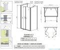 Radaway Eos II DWD+2S kabina 80x90x80x197 szkło przejrzyste + brodzik Argos D + syfon 3799401-01/3799410-01L/3799410-01R/4AD89-01