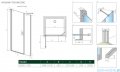 Radaway Nes 8 Black Dws I drzwi wnękowe 100cm lewe czarny mat/szkło przejrzyste 10078100-54-01L/10078111-01-01