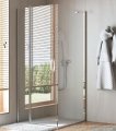 Vitalle GARDA drzwi skrzydłowe ze stałym segmentem 90 cm przezroczyste CU3302092322