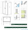 Radaway Nes DWD+2S kabina 70x90x70cm szkło przejrzyste 10040070-01-01/10035090-01-01/10040070-01-01