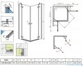 Radaway Almatea Kdd Kabina prysznicowa 90x100cm szkło brązowe 32183-01-08N