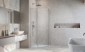 Radaway Essenza 8 Brushed Nickel Ptj kabina pięciokątna 90x100cm lewa szczotkowany nikiel 10490000-91-01L/10490700-01-01