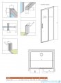 Radaway Idea 8 Dwj Brushed Gold drzwi wnękowe 160cm prawe szczotkowane złoto 10330820-99-01R/10350753-01-01