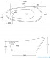 Besco Melody wanna 170x80cm wolnostojąca z syfonem #WAS-170-M