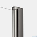 New Trendy New Soleo Gunmetal Brushed 160x195 cm drzwi wnękowe wspornik krzyżowy grafit szczotkowany/szkło przejrzyste D-1000A-WP