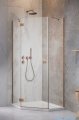 Radaway Essenza 8 Brushed Copper Ptj kabina pięciokątna 90x80cm lewa szczotkowana miedź 10490000-93-01L/10490600-01-01