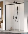 Radaway Idea Black 8 Dwd drzwi wnękowe 180cm czarny mat/szkło przejrzyste 10380485-54-01/10390418-01-01