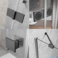 Radaway Essenza Brushed GunMetal Ptj kabina pięciokątna 90x100cm prawa szczotkowany grafit szkło przejrzyste 1385010-92-01R/1385056-01-01