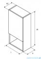Excellen Tuto szafka wisząca 40x80x20cm dąb szary MLEX.0105.400.BLGR