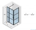 Riho Grid GB203 kabina prysznicowa 110x90cm czarna G004017121
