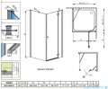 Radaway Kabina prysznicowa Torrenta Kdj 90x75 prawa szkło grafitowe 32248-01-05NR