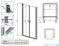 Radaway Eos DWD Drzwi wnękowe 100 szkło przejrzyste + brodzik Delos C + syfon 37723-01-01N
