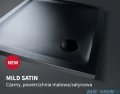 New Trendy Mild Satin Black Brodzik akrylowy prostokątny 120x80x4,5 cm czarny mat B-0677