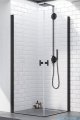 Radaway Nes 8 Black Kdd I kabina 80x90cm czarny mat/szkło przejrzyste 10071080-54-01L/10071090-54-01R