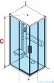 Novellini Glax 2 2.0 kabina z hydromasażem 100x70 lewa srebrna G22A107ST1-1BB