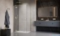 Radaway Essenza Kdj Brushed Gold kabina 100x100cm lewa szczotkowane złoto 1385040-99-01L/1384052-01-01
