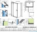 Radaway Essenza Pro Kdj kabina 120x75cm lewa przejrzyste 10097120-01-01L/10098075-01-01
