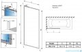 Radaway Modo F SL Brushed Copper PNJ II parawan nawannowy 70cm lewy szczotkowana miedź/przejrzyste 10406070-93-01L