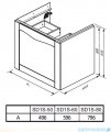 Oristo Skagen szafka podumywalkowa wisząca 49x50x45 piaskowy mat OR49-SD1S-50-10