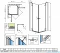 Radaway Fuenta New Kdd kabina 100x80cm szkło przejrzyste 384062-01-01L/384061-01-01R