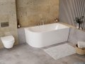 The North Bath Calia wanna wolnostojąca przyścienna prawa 150x75cm + syfon Klik-klak 6845-1501R