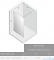 New Trendy Avexa Black kabina Walk-In 100x200 cm przejrzyste EXK-1627