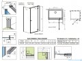 Radaway Essenza Kdj Brushed Nickel kabina 90x110cm prawa szczotkowany nikiel 1385044-91-01R/1384053-01-01