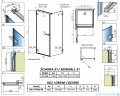 Radaway Arta Kdj I kabina 80x120cm lewa szkło przejrzyste 1386081-03-01L+386024-03-01