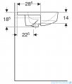 Geberit VariForm Umywalka okrągła z półką, częściowo wpuszczana w blat 50cm KeraTect 500.782.00.2