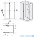 Sanplast Basic Complete KCKN/BASIC+Bza kabina czterościenna kompletna 80x120x202 cm przejrzysta 602-460-0140-01-4B0