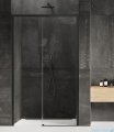 New Trendy Prime Black drzwi wnękowe pojedyncze 120x200 cm lewe przejrzyste D-0320A
