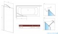 Radaway Modo New Black Pnj Frame parawan nawannowy 60cm L/P czarny mat/szkło przejrzyste 10006060-54-56