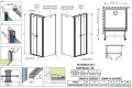 Radaway Eos DWD+S kabina prysznicowa 80x80 przejrzyste 13799490-01/13799450-01