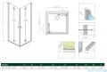 Radaway Nes 8 Kdd B kabina 90x80cm szkło przejrzyste 10074090-01-01L/10074080-01-01R