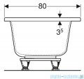 Geberit Selnova Square Duo wanna prostokątna 180x80cm 554.387.01.1