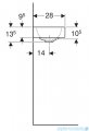 Geberit iCon umywalka wisząca, z półką po prawej stronie 38 x 28 cm Keratect 124736600