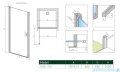 Radaway Nes 8 Dwj I Drzwi wnękowe 80cm lewe szkło przejrzyste 10076080-01-01L