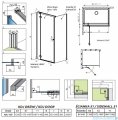 Radaway Fuenta Kdj kabina 120x110cm lewa chrom połysk szkło przejrzyste 1384042-01-01L/1384053-01-01