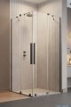 Radaway Furo Brushed GunMetal KDD kabina 100x120cm szczotkowany grafit 10105100-92-01L/10105120-92-01R