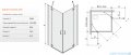 Sanplast Free Line II KN4/FREEII kabina kwadratowa 80x80x200 cm 600-261-0200-42-401