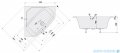 Sanplast Space Line WS/SPACE wanna symetryczna+stelaż STW-019 140x140 cm 610-100-0651-01-000