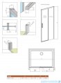 Radaway Idea Black 8 Dwj drzwi wnękowe 100cm prawe czarny mat/szkło przejrzyste 10330520-54-01R/10350453-01-01