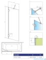 Radaway Essenza Pro Black Pnj II parawan nawannowy 80cm L/P czarny mat/szkło przejrzyste 10101080-54-01