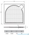 Vayer Citizen Virgo 100x100cm brodzik kwadratowy 