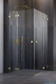 Radaway Essenza Pro Brushed Gold Kdd kabina 90x80cm szczotkowane złoto 10096090-99-01L/10096080-99-01R
