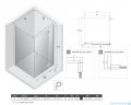 New Trendy Nesta kabina 110x120x200 cm prawa wspornik równoległy przejrzyste K-3649