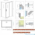 Radaway Idea Kdj Brushed Nickel kabina 120x90cm prawa szczotkowany nikiel 387042-91-01R/387050-91-01L