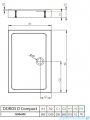 Radaway Doros D Compact Stone brodzik 120x80 biały SDRD1280-05-04S